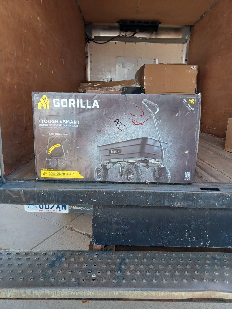 Gorilla Carts 4 Cu. Ft. Poly Garden Dump Cart - Brand New in Box