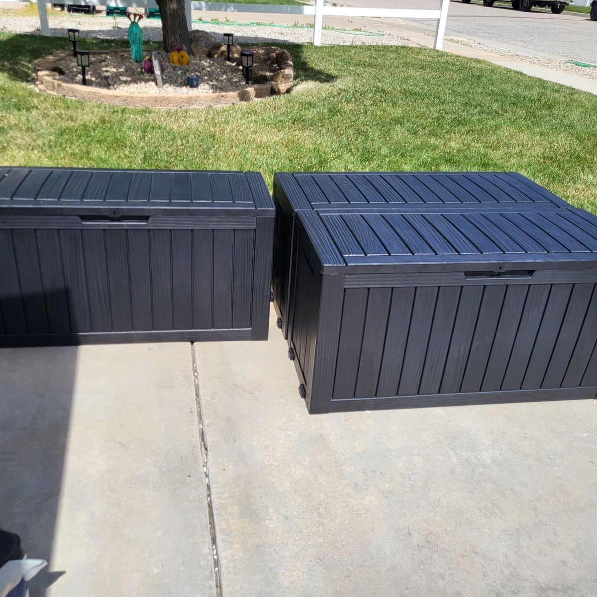 75gal Outdoor Storage Deck Boxes w/Wheels