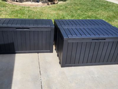 75gal Outdoor Storage Deck Boxes w/Wheels