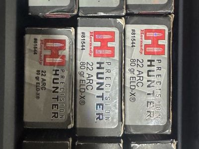 22 ARC Hornady Precision & Black ammo