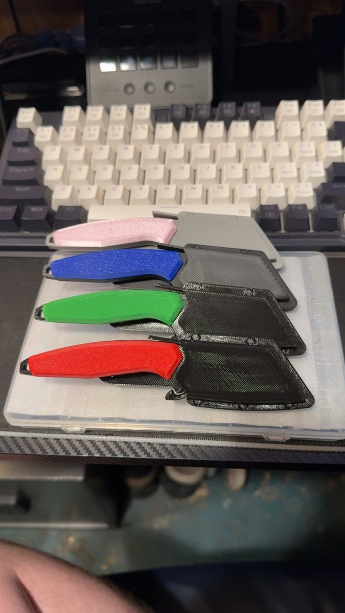 Colorful 3D Printed Utility Knives - Set of 4 with Sheaths