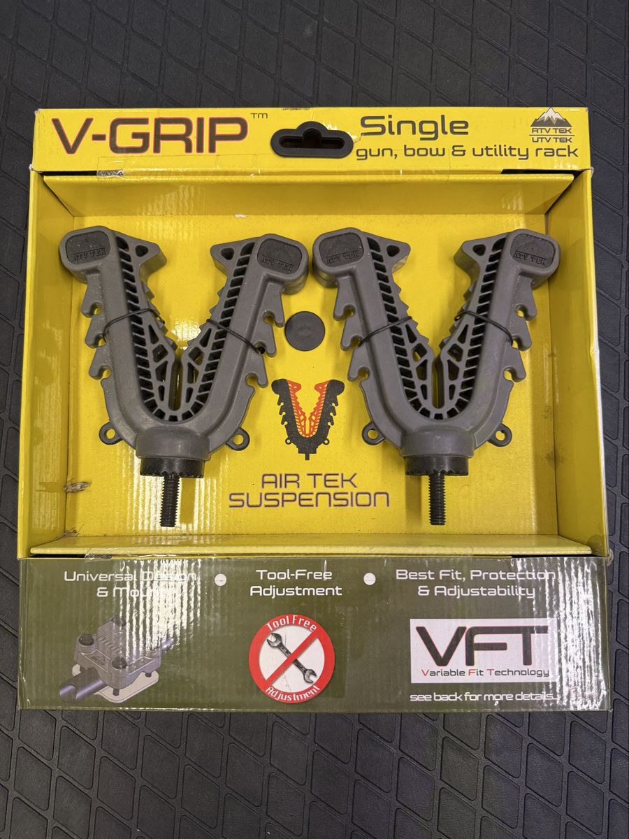ATV TEK V-Grip Single Gun, Bow & Utility Rack - Variable Fit, Tool-Free Adjustment