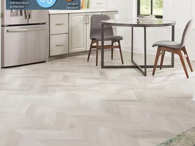 Lifeproof Chevron Champagne Beach Wood LVP Flooring