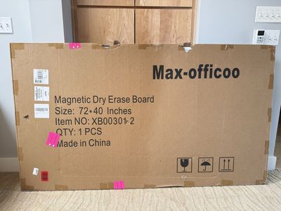Whiteboard : 72”x40” and magnetic