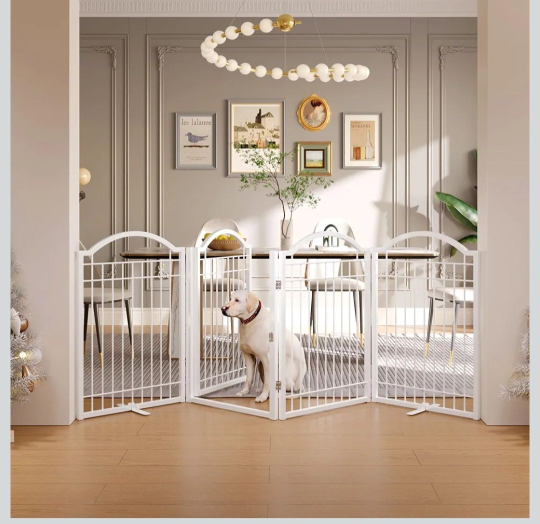NEW BHG Metal Freestanding Dog Gate 32" Tall