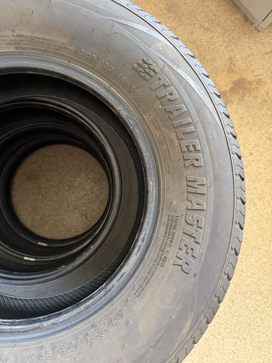 Used Trailer Master ST PRO ST225/75R15 Load Range E Trailer Tires Set