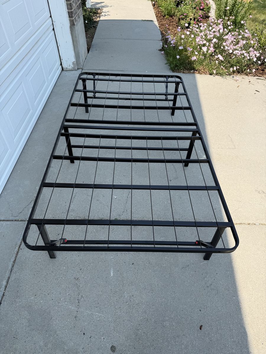 Folding twin bed frame