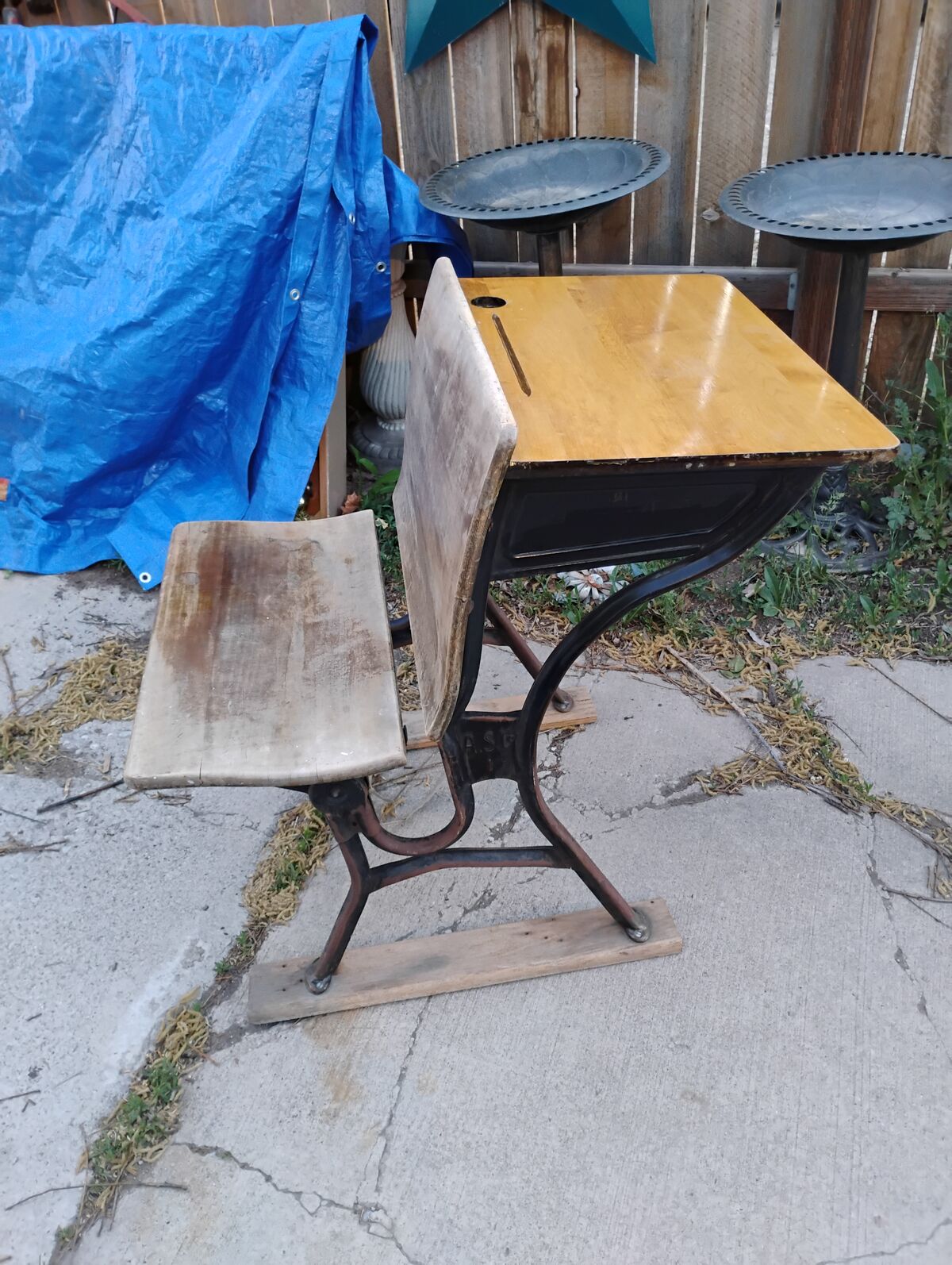 Vintage 1800s School Desk