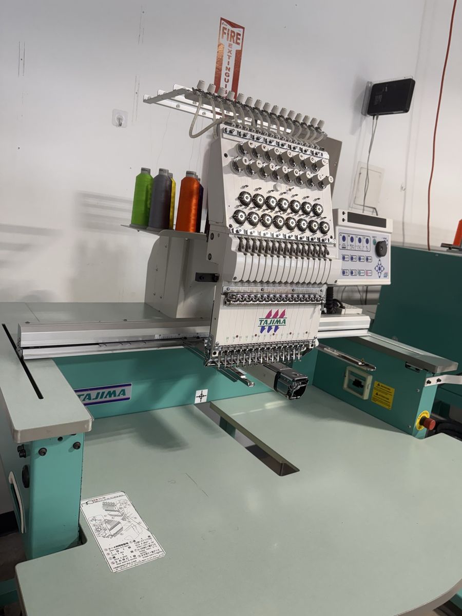 Single-Head 15-Needle Commercial Embroidery Machine