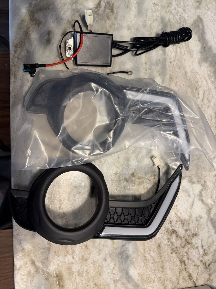 Aiden James Customs 2014+ Toyota 4Runner LED DRL Fog Light Bezel Kit White
