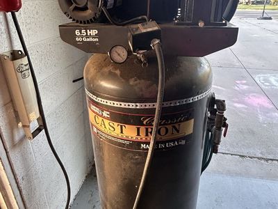Campbell Hausfeld Classic Cast Iron Air Compressor - 6.5 HP, 60 Gallon, Made in USA