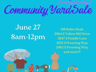 Mallard Bay (Saratoga Springs) Community Yard Sale - June 27th, 8 AM - 12 PM