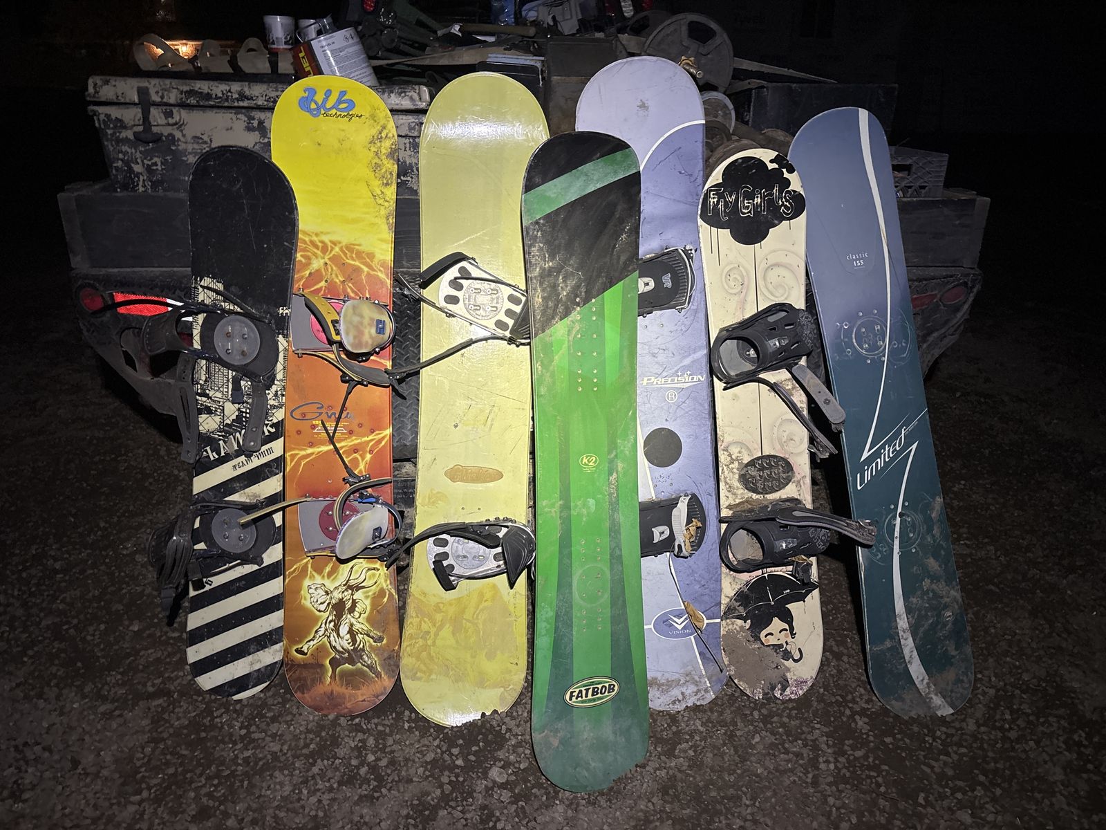 7 Random snow Boards Random Sizes