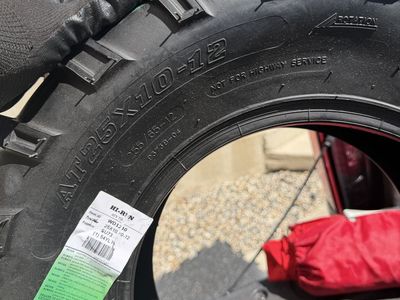 Hi-Run AT25X10-12 ATV Tire 25x10-12 Utility Quad Tire New