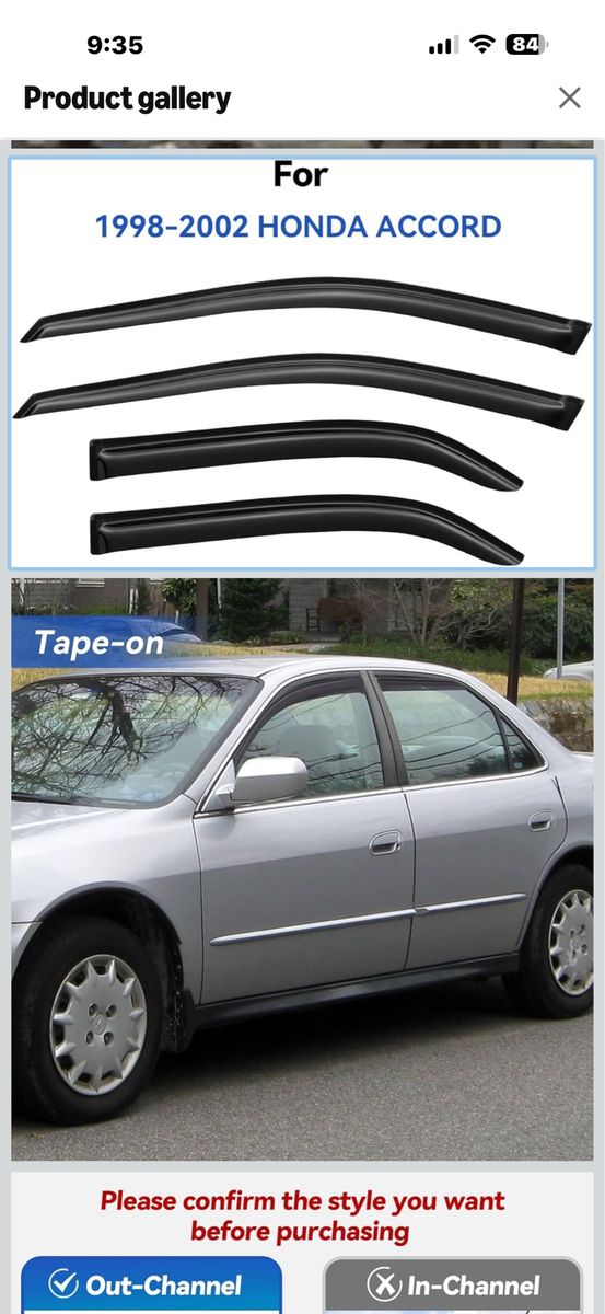 Window Visor Guard Honda Accord