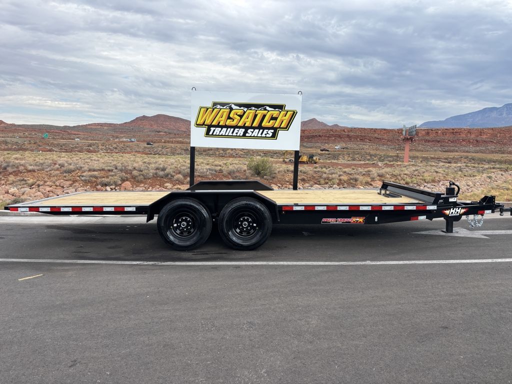 2026 H&H Black  Speed Loader 7 x 20 14K Tilt Trailer w/ Winch Plate, Drive-Over Fenders, Lumber Deck