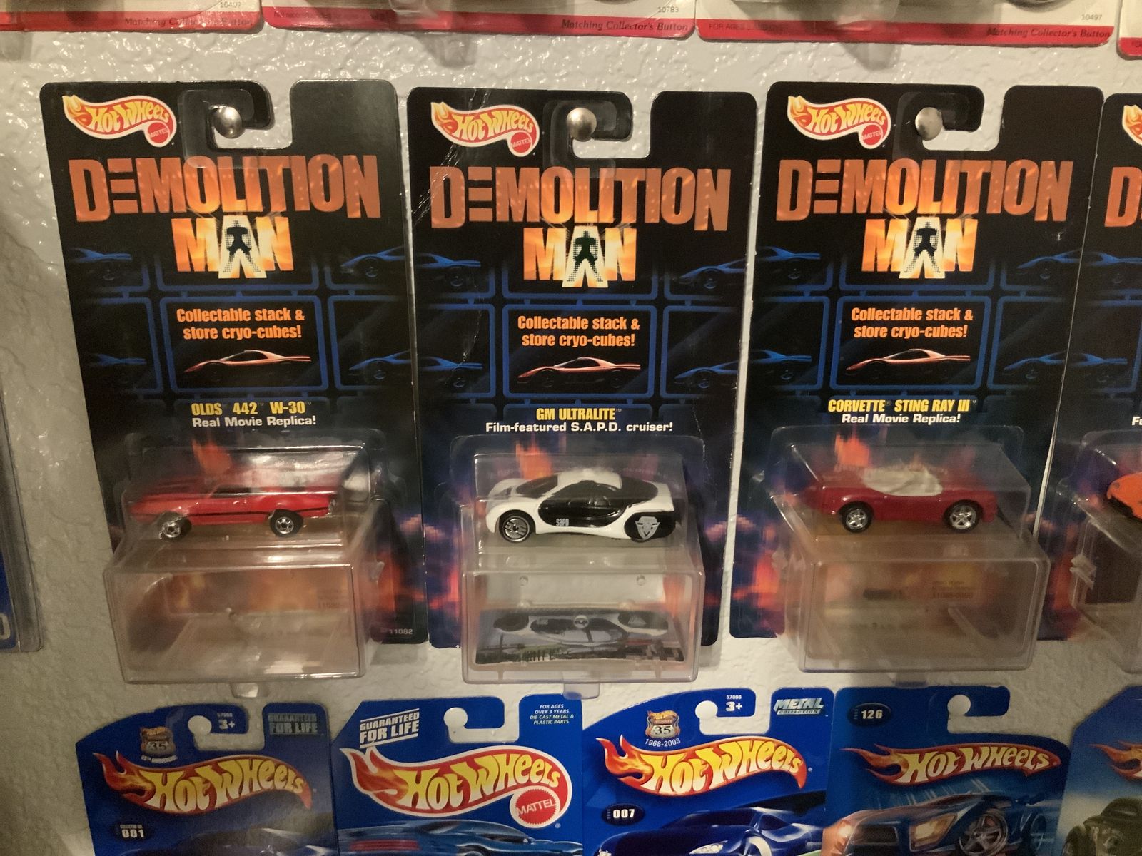 Hot Wheels 1993 Complete Demolition Man set