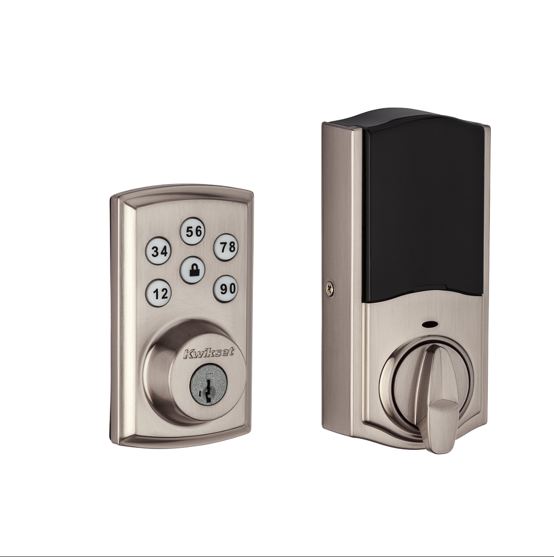 Kwikset 888 Smart Lock Electronic Deadbolt with Z-Wave Plus - Satin Nickel