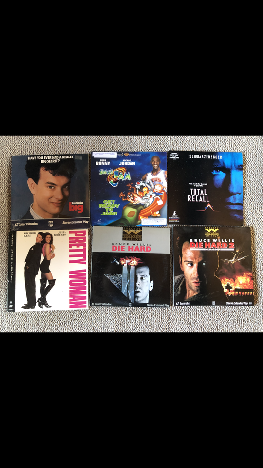 Vintage Laserdiscs. Awesome wall decoration for you movie / game room laser disc retro 1980s 1990s