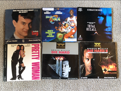 Vintage Laserdiscs. Awesome wall decoration for you movie / game room laser disc retro 1980s 1990s