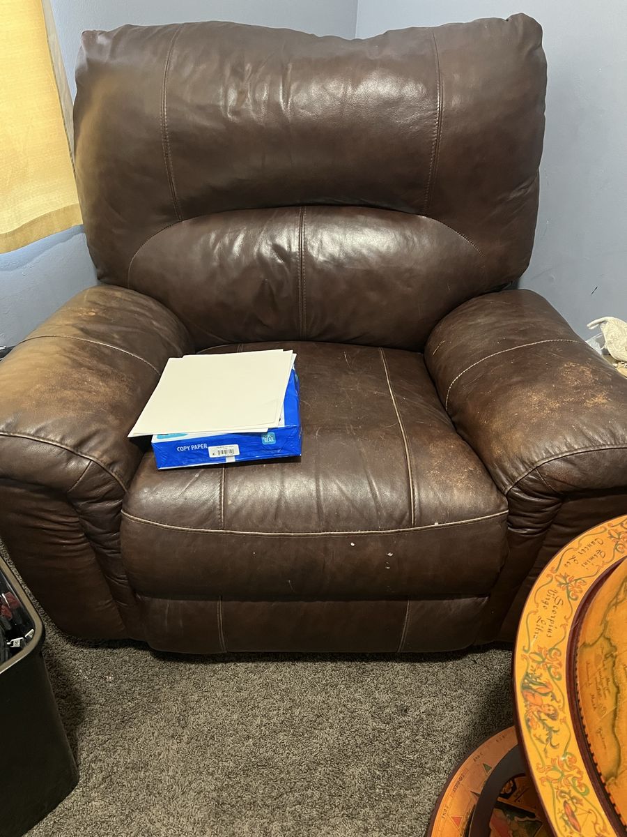 Extra Large Brown Reclining Chair - Used