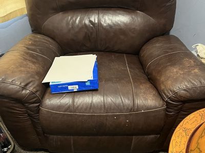 Extra Large Brown Reclining Chair - Used
