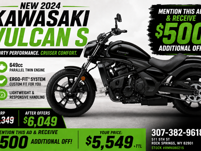 2024 Kawasaki Vulcan S - NEW - $6,049