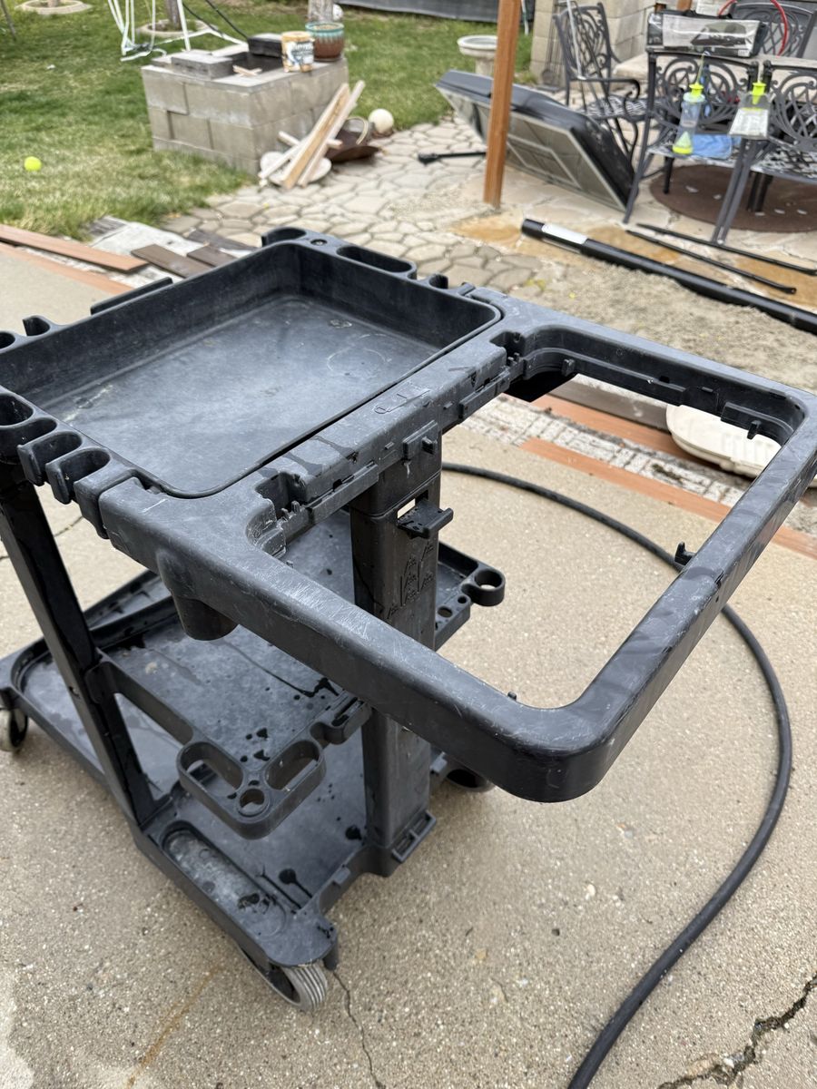 Heavy-Duty 3-Shelf Rolling Utility Cart | Mobile Tool Organizer | Durable Plastic Service Cart