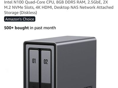 UGREEN NAS DXP2800 2-Bay Network Attached Storage Intel N100, 2.5GbE