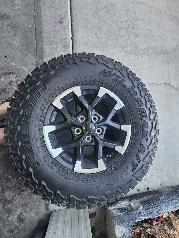 falken LT285/70R17 WildPeak A/T3W All-Terrain Tires & Wheels - Set of 5