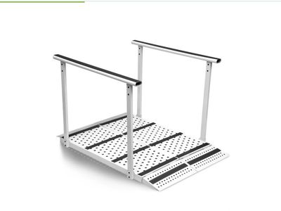 Foldable Wheelchair Ramp With Handrails, Portable