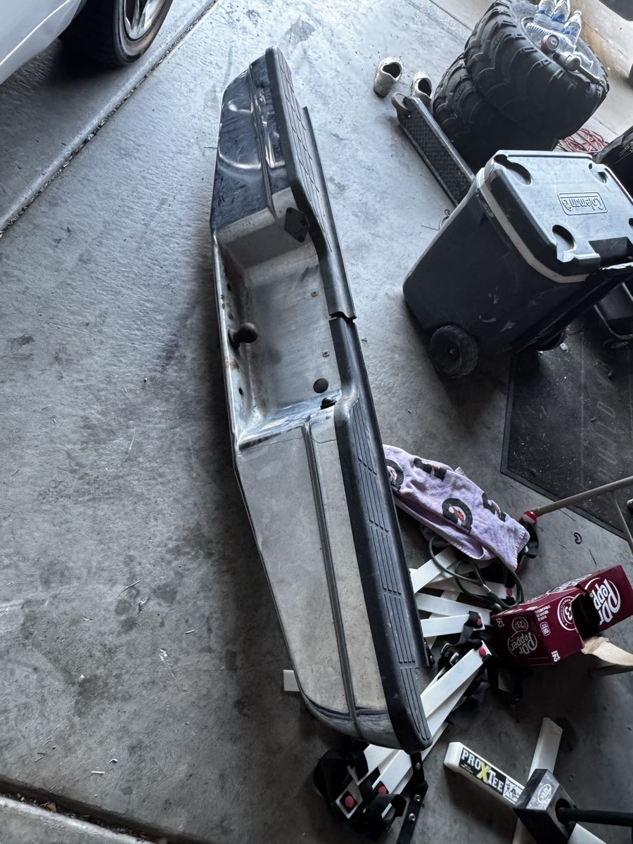 1996 Ford OBS Truck Rear Bumper - Chrome, No Dents, Straight Condition