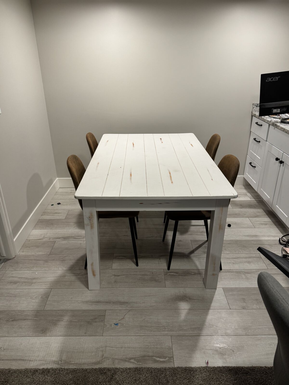 Farmhouse kitchen table with 4 chairs