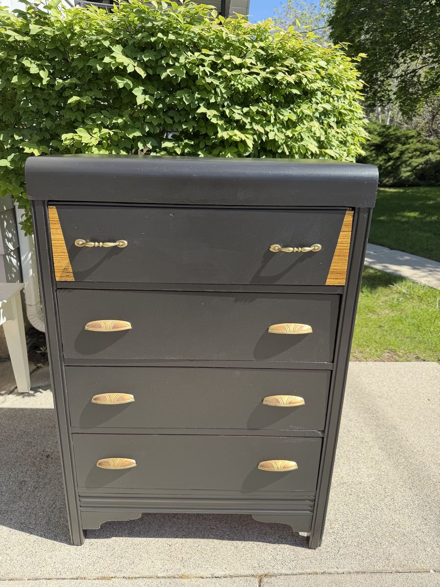 Art Deco Waterfall Wood Dresser for sale