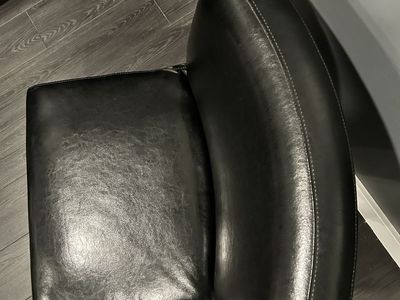 Black Leatherette Armless Dining Chair - Modern & Sleek Design