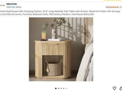 Nightstand/end table with charge port- new on box!!!