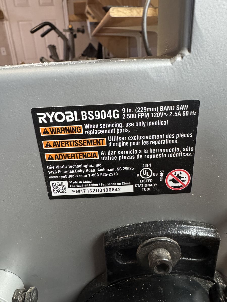 Ryobi BS904G 2.5 Amp 9 in. Corded Band Saw