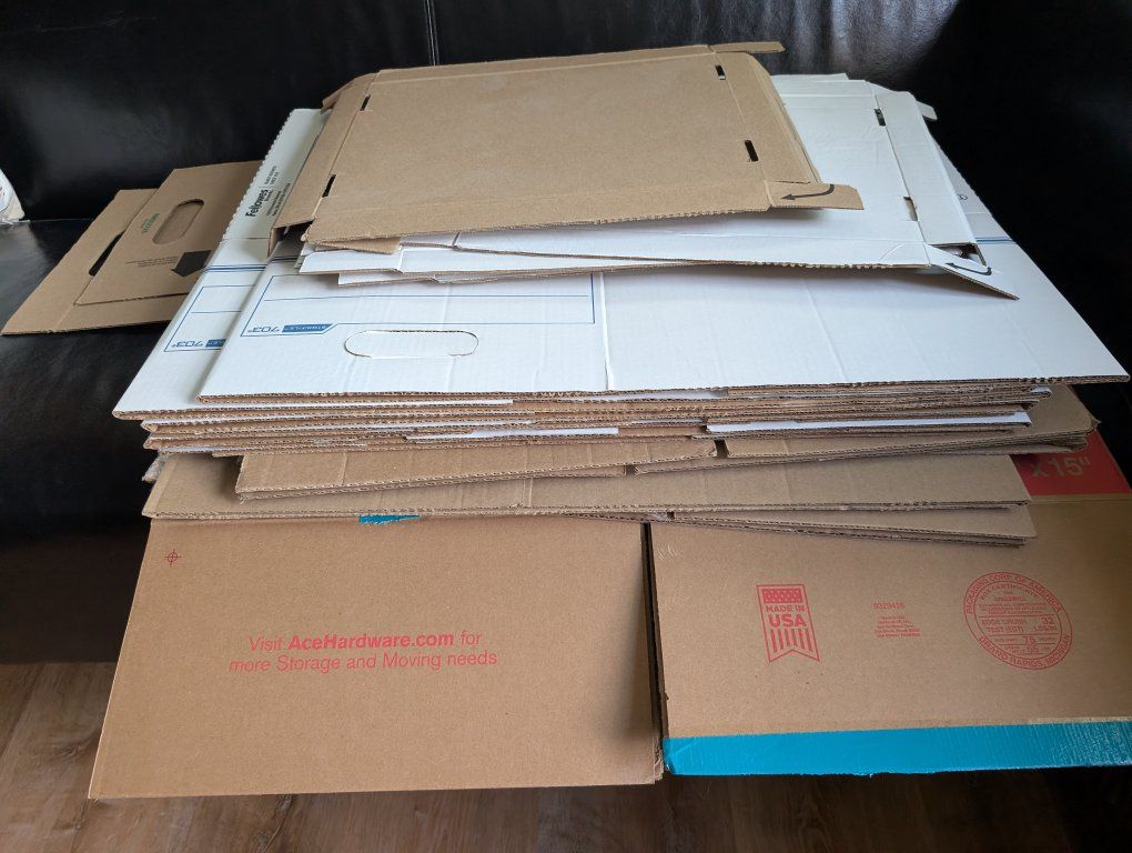 Moving boxes and Banker's boxes