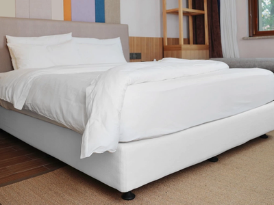 White Box Spring Cover Twin Twin XL Stretch Jersey Knit 4-Sided Bed Skirt