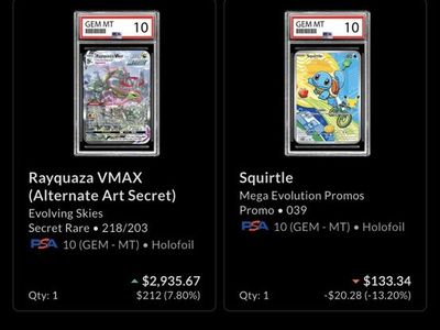 Rayquaza VMAX and Squirtle PSA 10 Pokemon