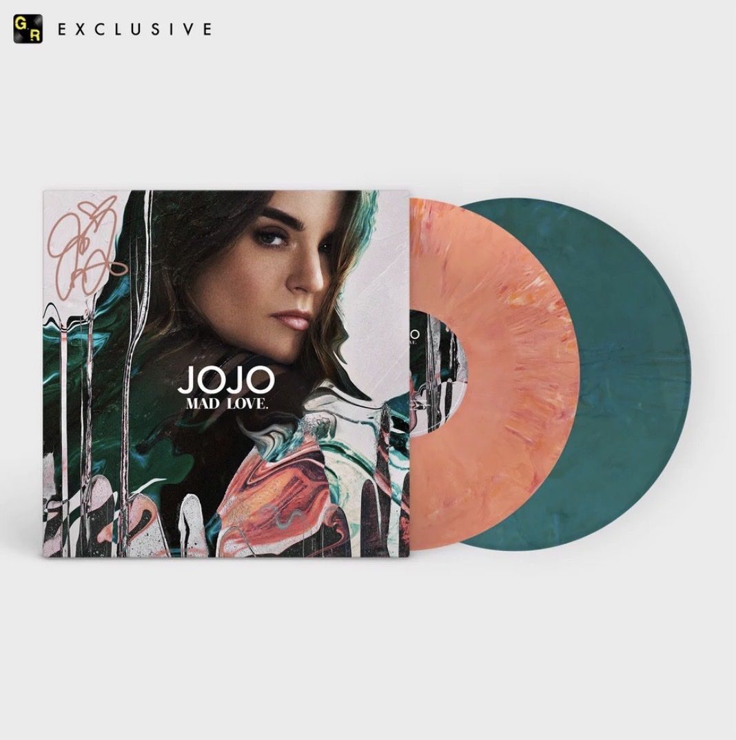 JoJo-SIGNED Mad Love-DELUXE Peach & Teal Vinyl