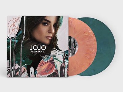 JoJo-SIGNED Mad Love-DELUXE Peach & Teal Vinyl