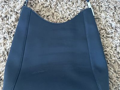 Enzo Angelina Black Shoulder Bag - Sleek & Versatile Handbag with Silver Hardware