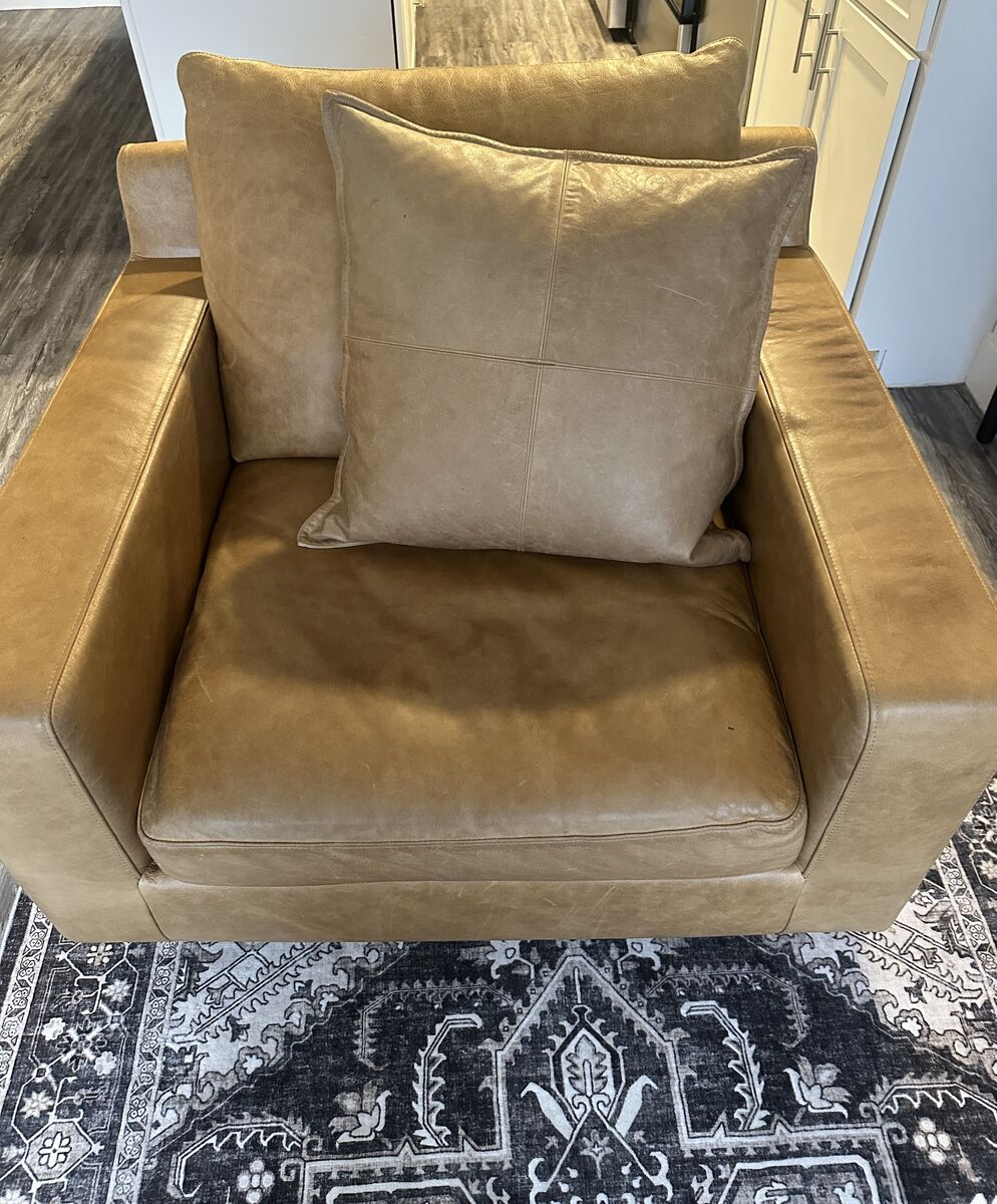 Interior define leather accent chair