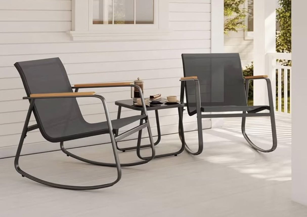 3-Piece Rocking Patio Set — Brand New