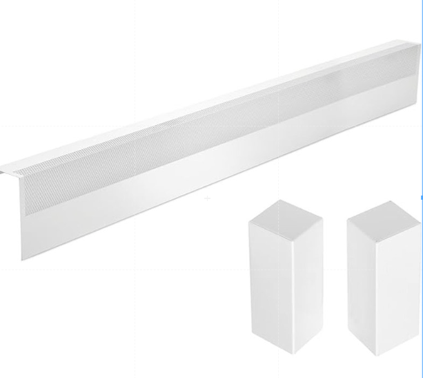 Upgraded 5 FT Baseboard Heater Cover with Left and Right Endcaps