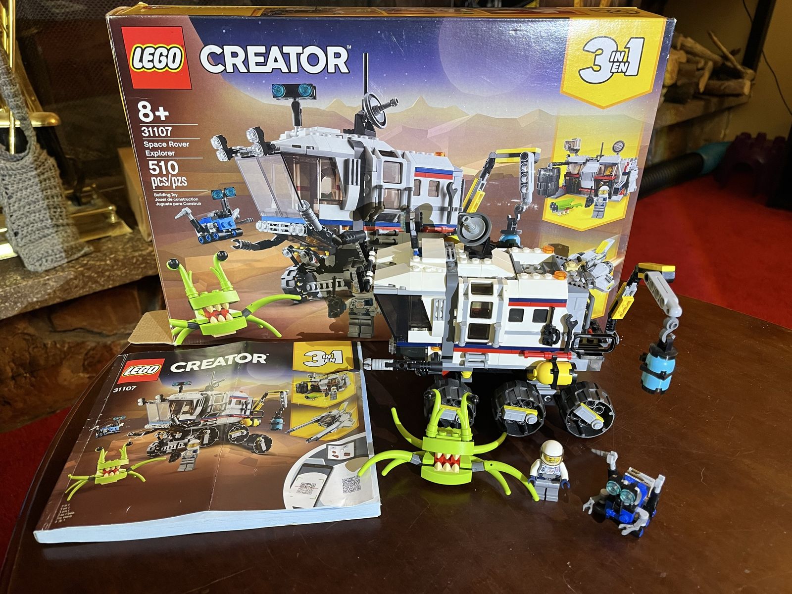 LEGO Creator 3-in-1 Space Rover Explorer Set 31107 with Box and Manual