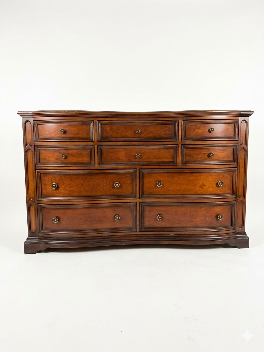 Solid wood luxurious 10 drawer dresser