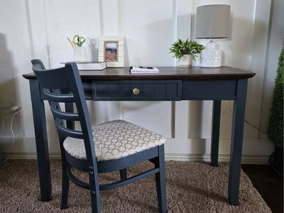 Freshly Refinished Desk & Chair