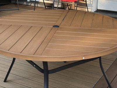 Two 60" round patio tables
